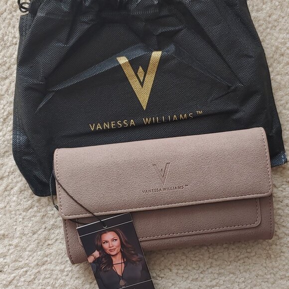 Vanessa Williams Suede Clutch Wallet - NEW! - Picture 1 of 3